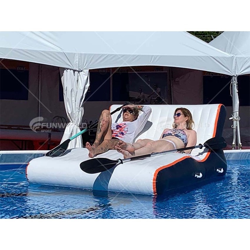 New design Inflatable tanning pool lounger float for sunbath