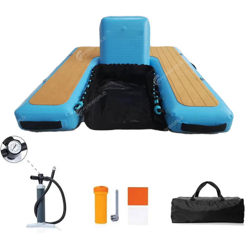 Leisure Land Inflatable Hangout Floating Raft Inflatable Water Platform Inflatable lounge chair