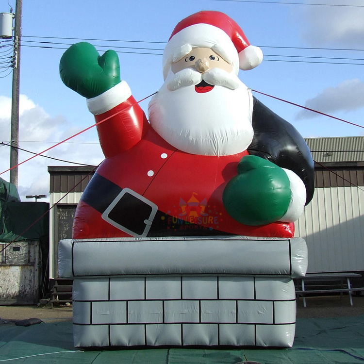 Commercial outdoor yard merry christmas blow up decoration inflables de navidad advertising inflatable santa claus