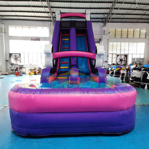 Commercial backyard kids party entertainment jumping castle waterslide toboggan gonflables note inflatable water slide