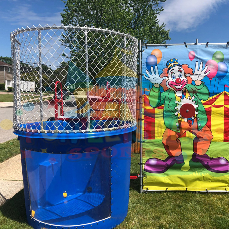 Hot sale backyard kids play equipment high striker carnival game fairs dunker water dunk tank