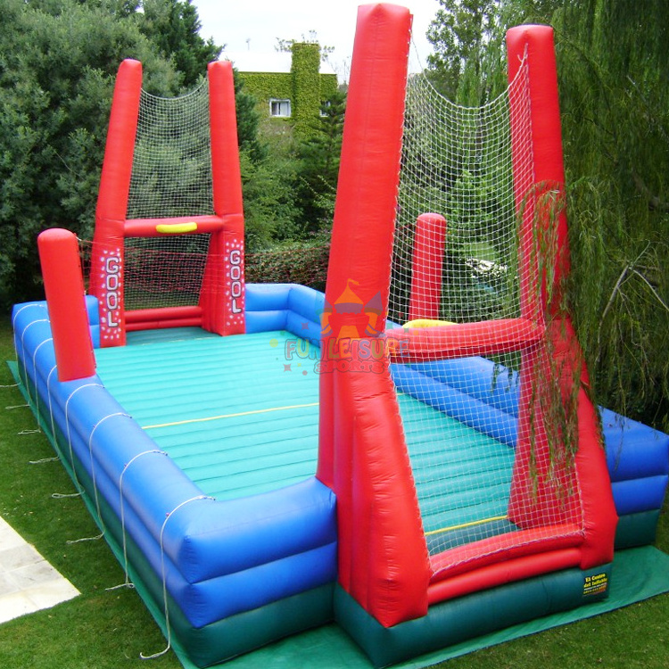 Giant outdoor commercial air blown playing zone football field inflatable soap soccer arena for kids