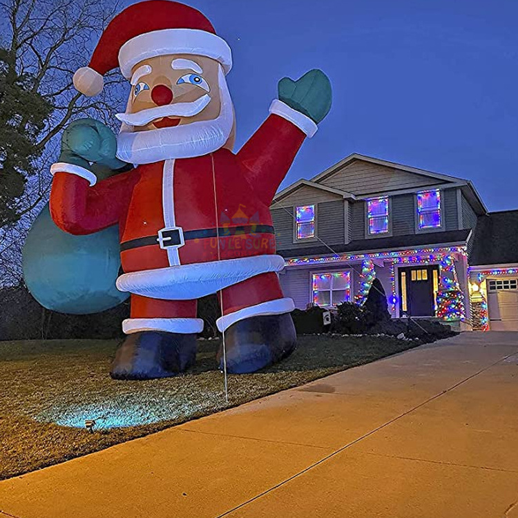 Commercial outdoor yard merry christmas blow up decoration inflables de navidad advertising inflatable santa claus