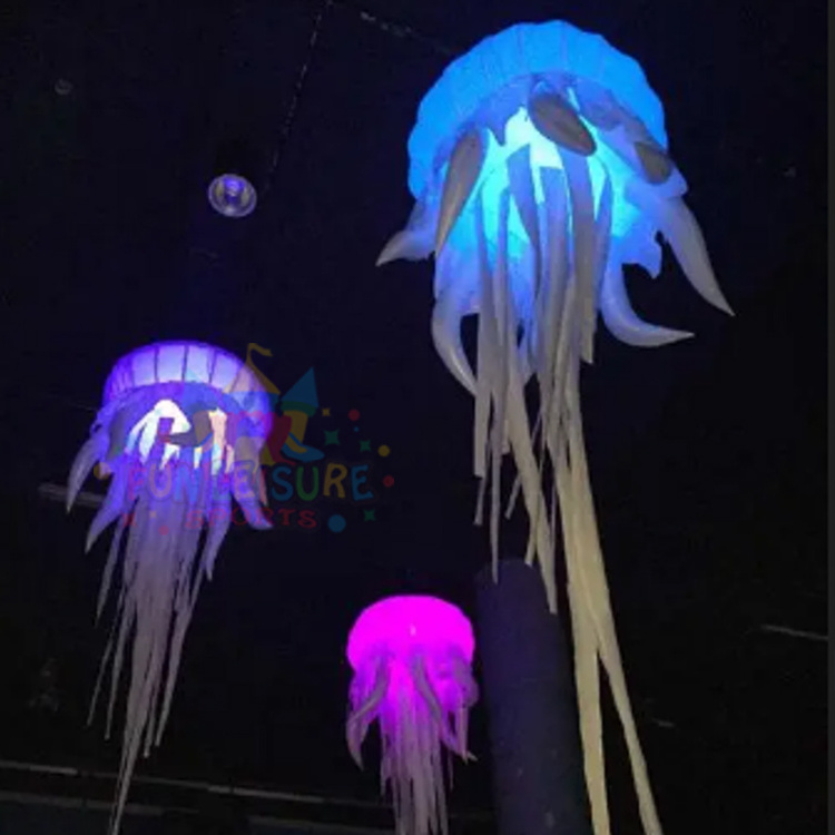 Wholesale indoor party decoration publicitaires gonflables inflatable advertising balloon led lighting ad jellyfish