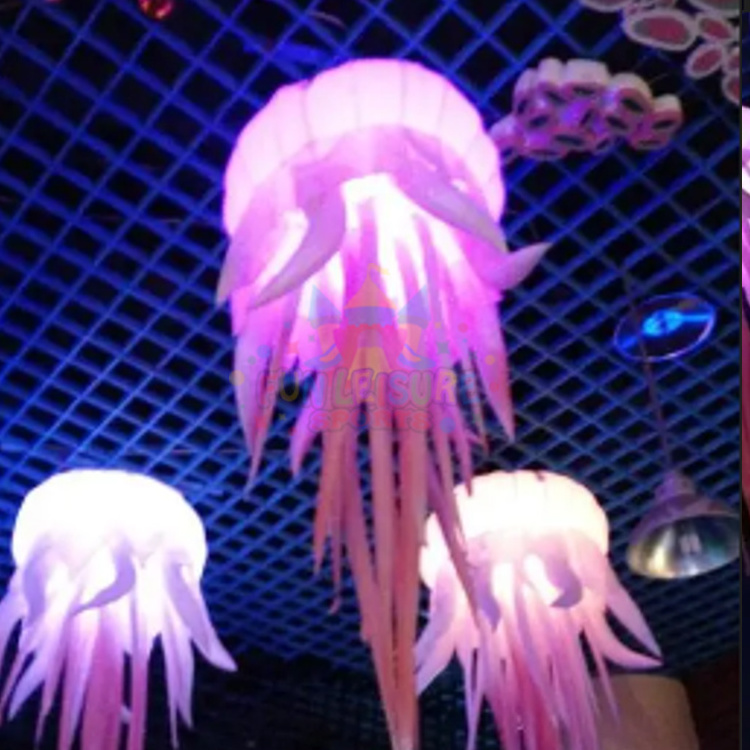 Wholesale indoor party decoration publicitaires gonflables inflatable advertising balloon led lighting ad jellyfish