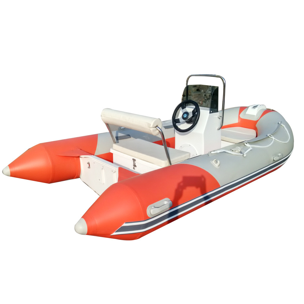 (ce) pvc material 14ft high speed inflatable fishing catamaran rib fiberglass boats for sale