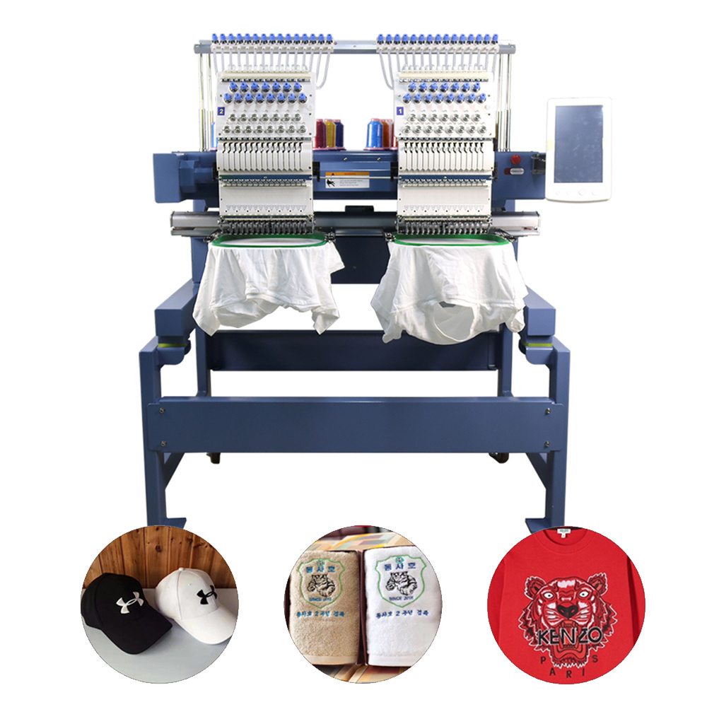 1-4 heads 15 colors T-shirt bag and Cap Computerized monogram machine for Garments