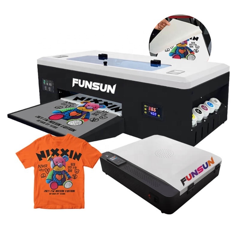 Funsun Factory Price A3 Desktop DTF Film Cloth Printer for Garment Hoodie with Free Oven