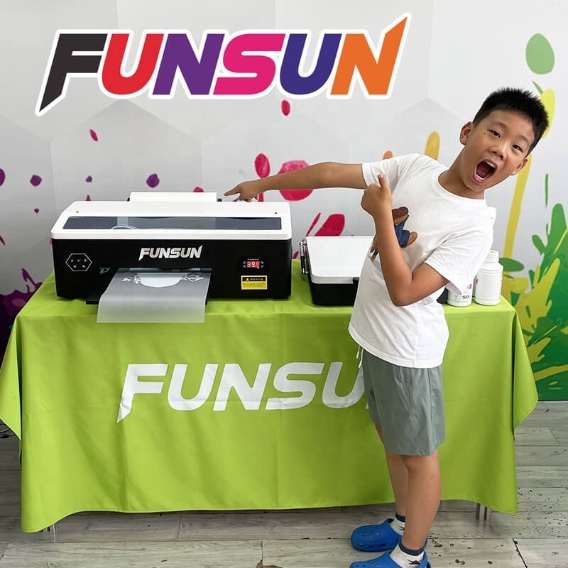 Funsun Factory Price A3 Desktop DTF Film Cloth Printer for Garment Hoodie with Free Oven