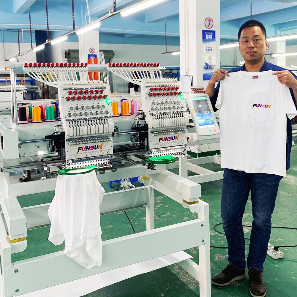 Two Head Computerized Same Feiya Embroidery Machine Price for Cap Tshirt Hat Embroidery