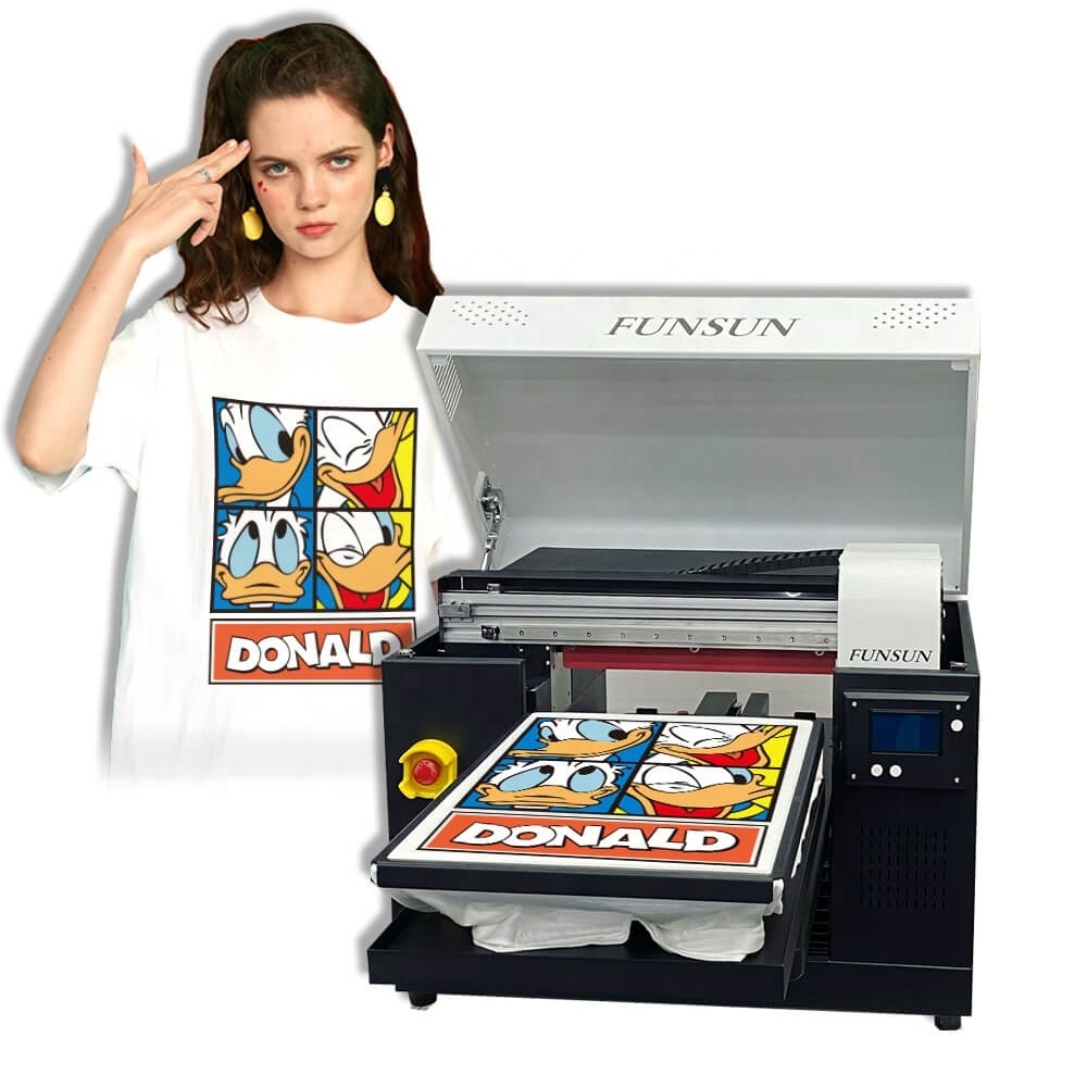 FUNSUN Advanced A3 DTG printer digital direct to textile printer t-shirt silk wool cotton cloth fabric garment printing machine