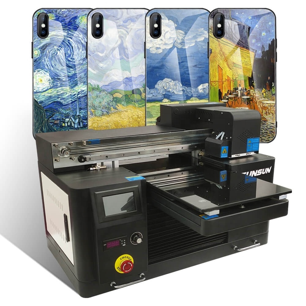 Funsun A3 UV Printer Inkjet Flatbed Phone Case Cup Pen Ball Glass Wood PVC UV Led Printing Machine