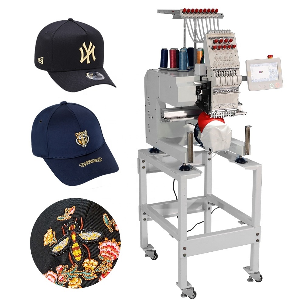 1-4head single head flat garment pillow towel bag t-shirt cap computer embroidery machine Computerized monogram machine