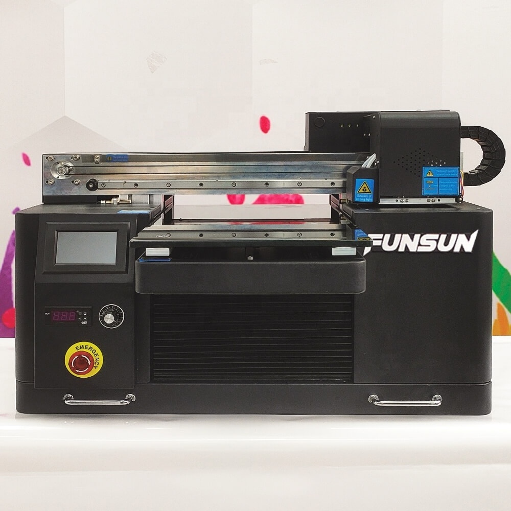 Funsun A3 UV Printer Inkjet Flatbed Phone Case Cup Pen Ball Glass Wood PVC UV Led Printing Machine