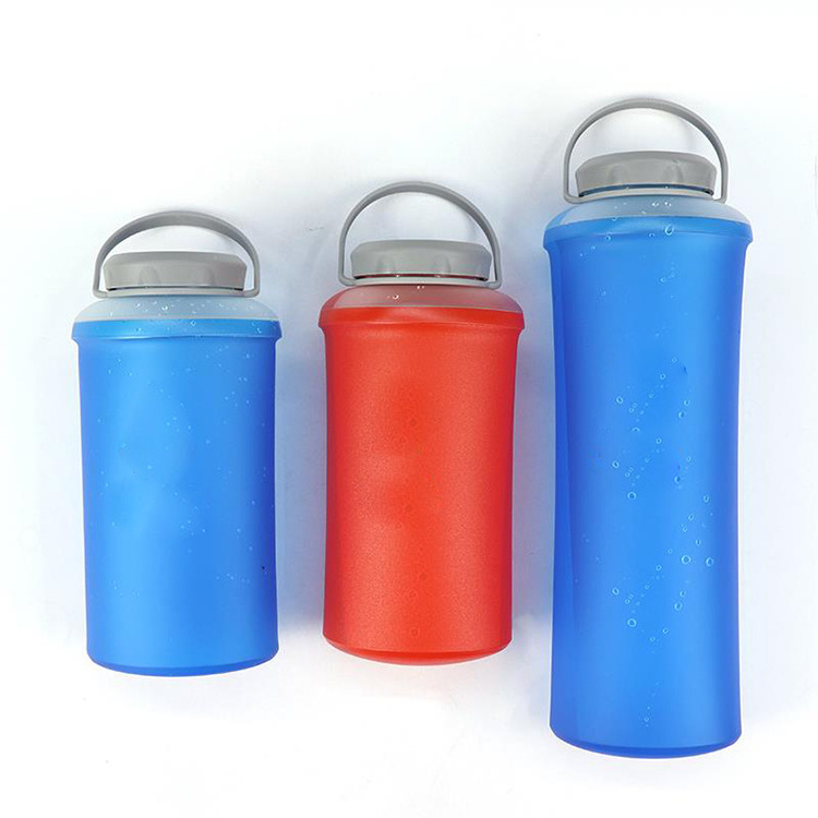 Water Bladder Water flask for running camping 360 degree rotating bite valve hydration soft water bottle for trail running