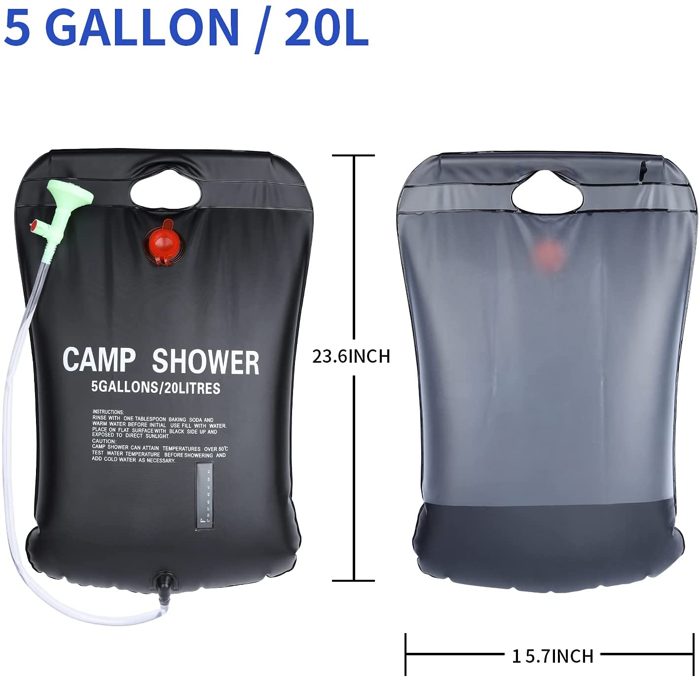 Solar shower bag20L or 25L outdoor PVC travelling Beach portable pool camping solar shower heating water bag