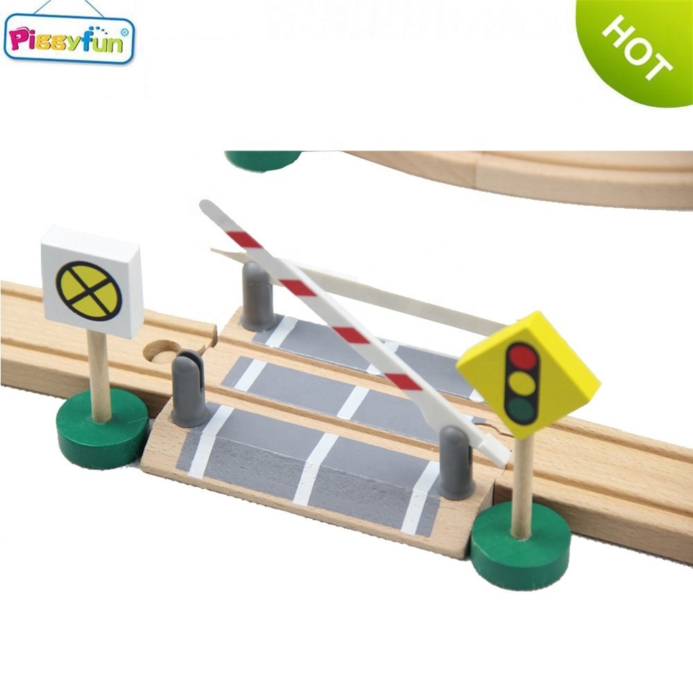 Education kid train track scene children intelligence baby block set toy  wooden train