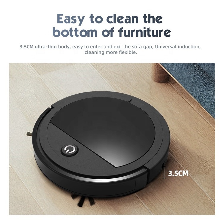 Household remote control intelligent vacuum cleaner robot 3 in 1 floor mopping and sweeping machine