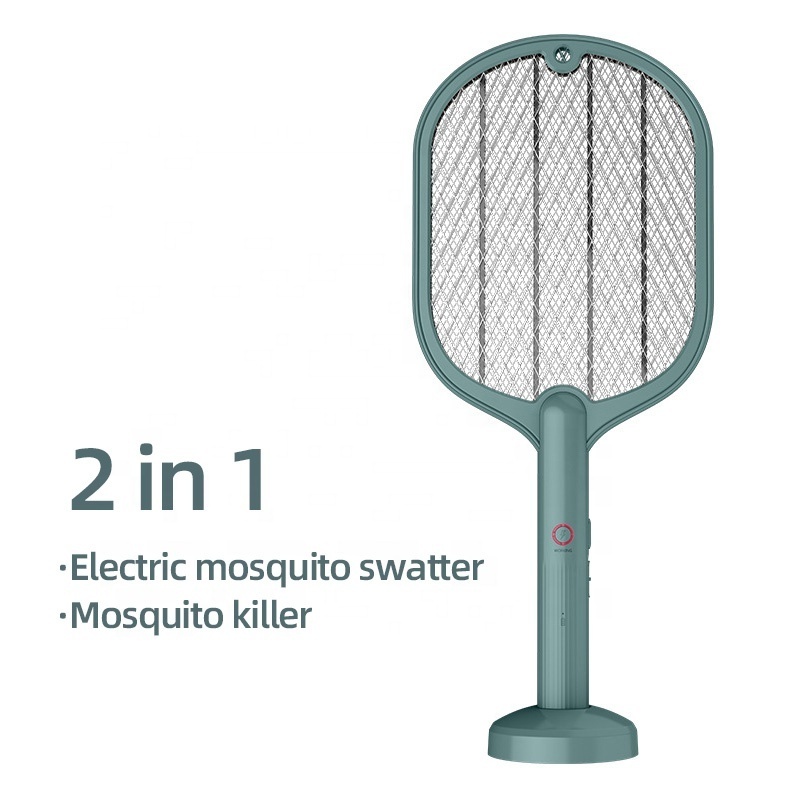 USB rechargeable traps light kill insect pest fly swatter bat racket electric mosquito killer