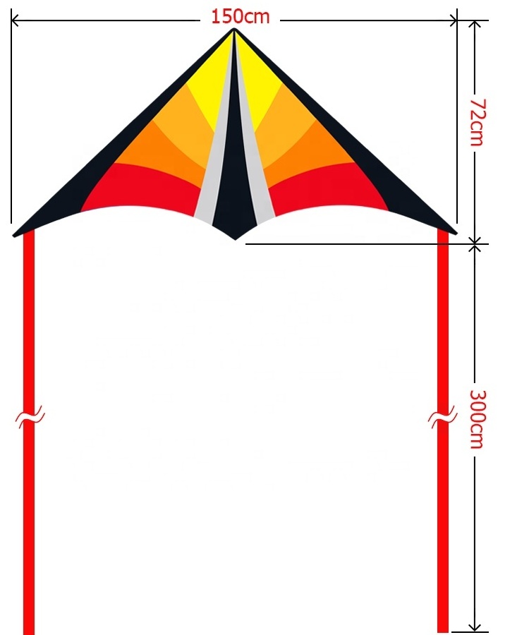 Top Sale Quality Weifang Easy Flying  Rainbow Delta Kite With Customized Printed Logo