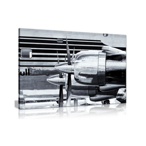 Black & White Douglas Dc-6 Vintage Airplane Canvas Wall Art Picture Print Home Decor modern wall canvas art car painting