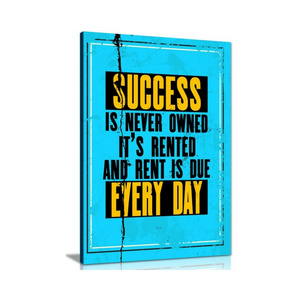 Inspiring Motivation Quote Success Is Never Owned Canvas Wall Art Picture Print bedroom Home Decor painting