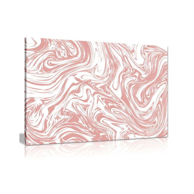 Pink & Gold Marble Swirl Canvas Wall Art Picture Print luxury Home hotel Decor abstract canvas design wall art poster