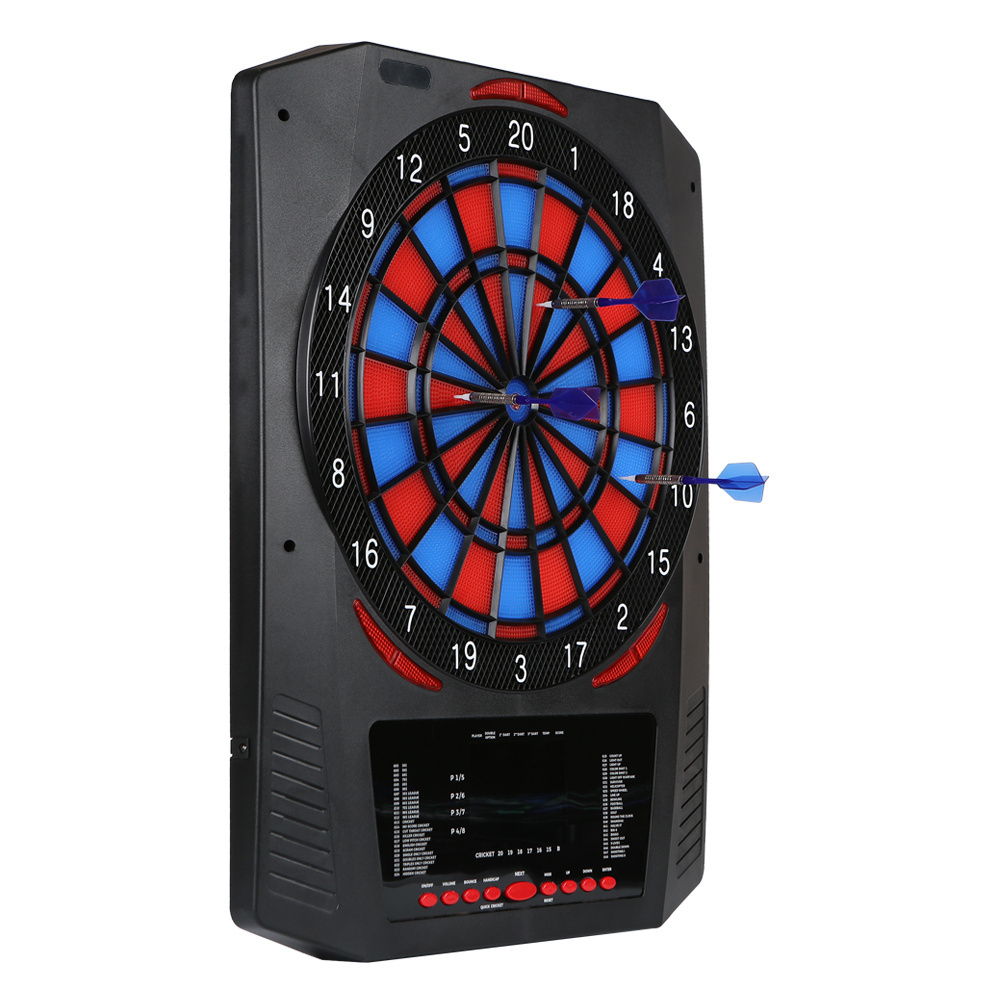 Safe professional electric dart board automatic lcd scoring display score dart board with 6pcs darts