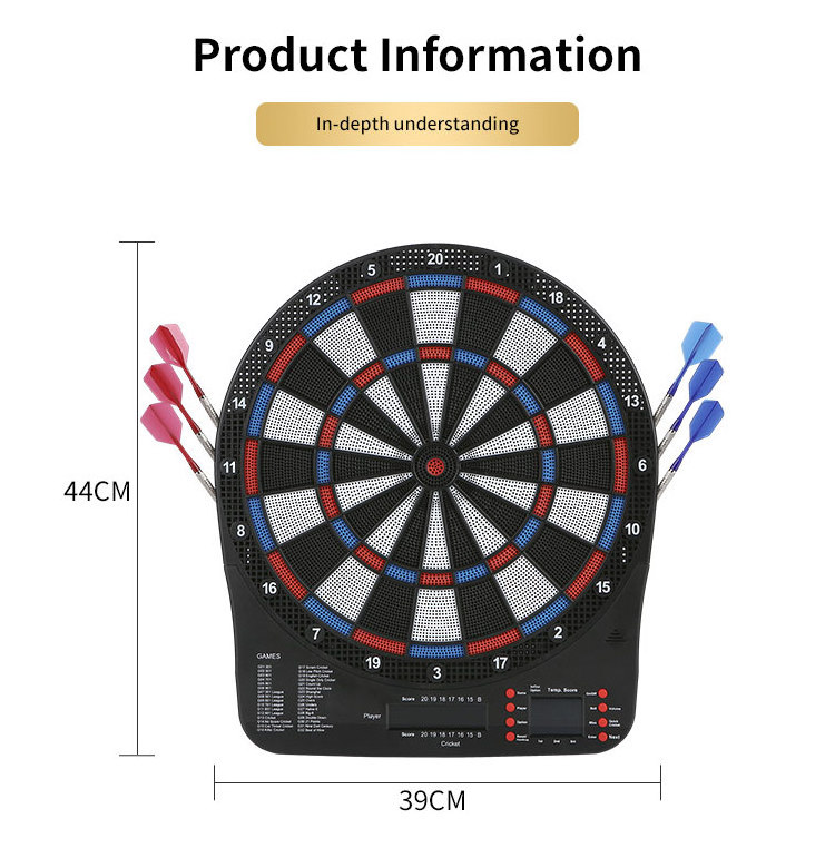 Professional Portable Custom Top Quality Competition Sport Dart Board with LED digital tube display