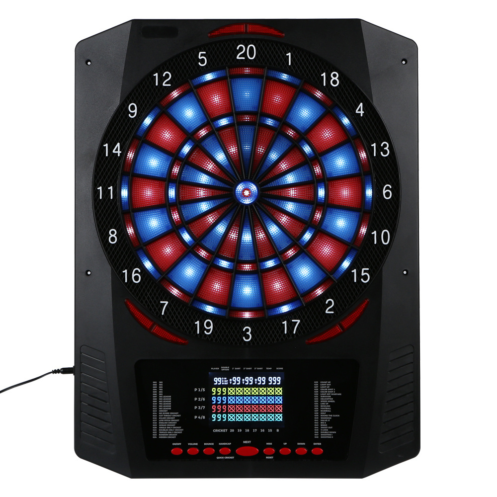 Safe professional electric dart board automatic lcd scoring display score dart board with 6pcs darts