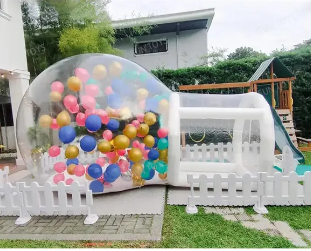 Hot sale kids party fun house giant clear pump air dome balloon dome inflatable bubble house for sale