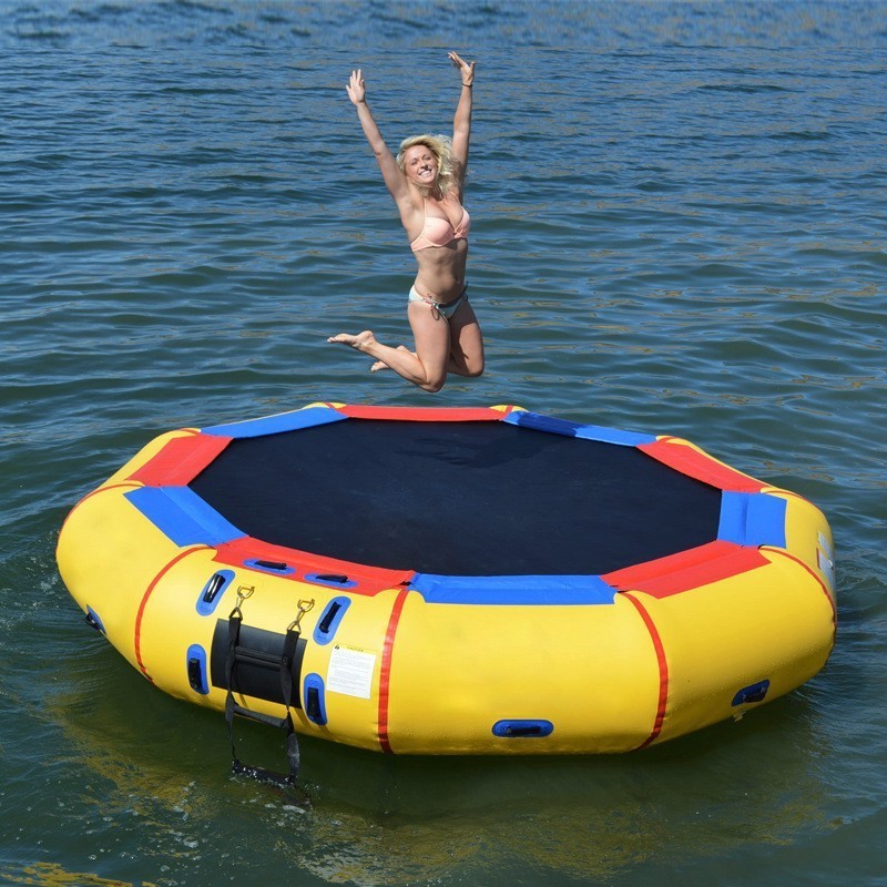 Drop Stitch Blue Inflatable Yacht Dock Air Floating Pontoon Dock Deck Inflatable Dock Platform