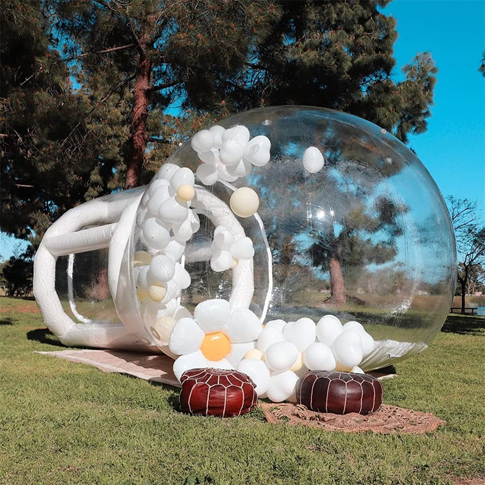 Party bouncy balloon rental tunnel bubble house transparent dome OEM inflatable house