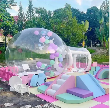 Hot sale kids party fun house giant clear pump air dome balloon dome inflatable bubble house for sale