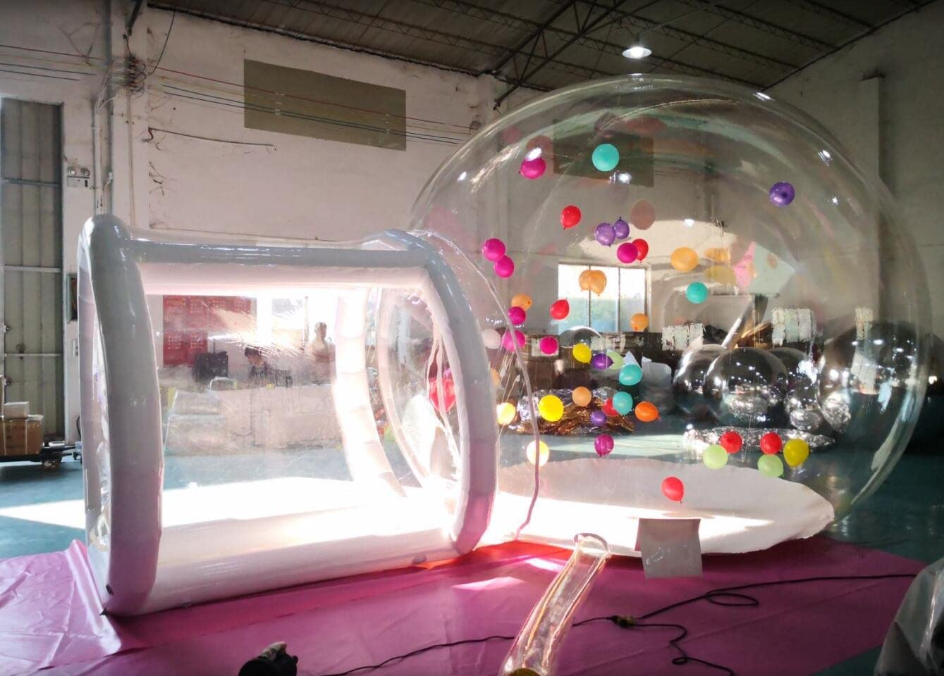 Party bouncy balloon rental tunnel bubble house transparent dome OEM inflatable house