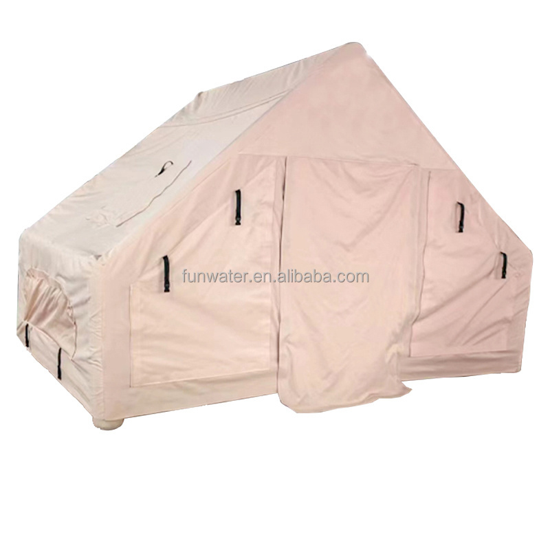 Luxury House Shaped Tent Glamping Oxford Fabric Inflatable Hotel Camping Outdoor Tents