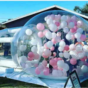 Party bouncy balloon rental tunnel bubble house transparent dome OEM inflatable house