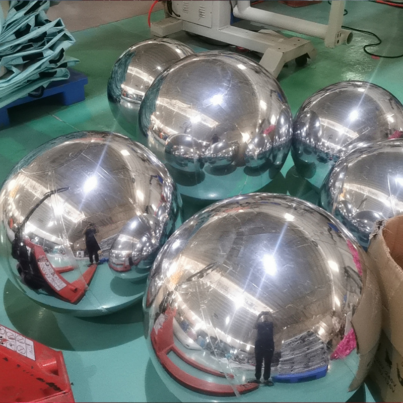 Hollow Ball Mirrored Surface Disco Mirror Ball Costume Giant PVC Inflatable Mirror Ball