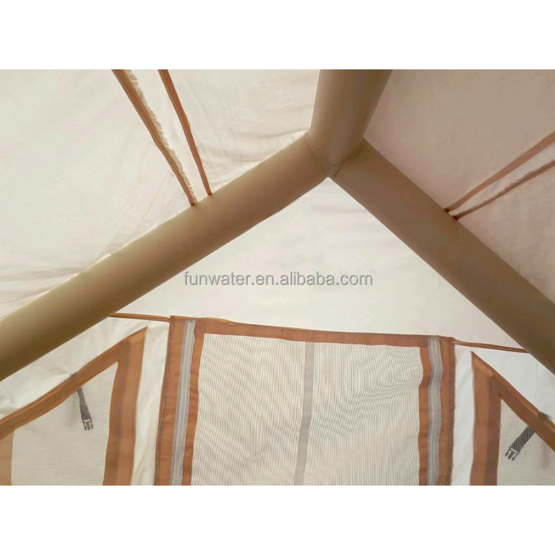 Luxury House Shaped Tent Glamping Oxford Fabric Inflatable Hotel Camping Outdoor Tents