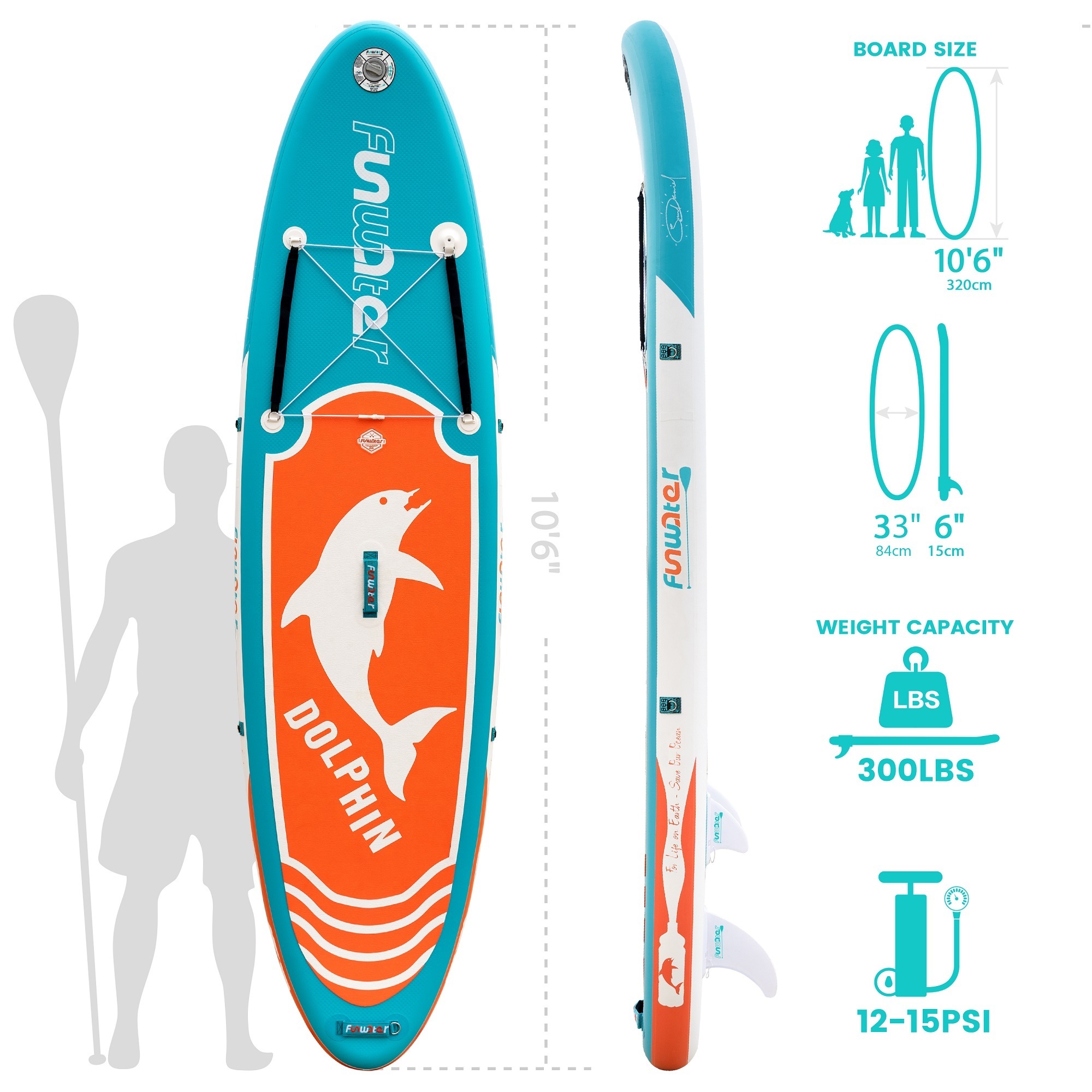 FUNWATER Dropshipping OEM paddle board inflatable portable race sup board large sup paddle stand sup surfboard supboard sub