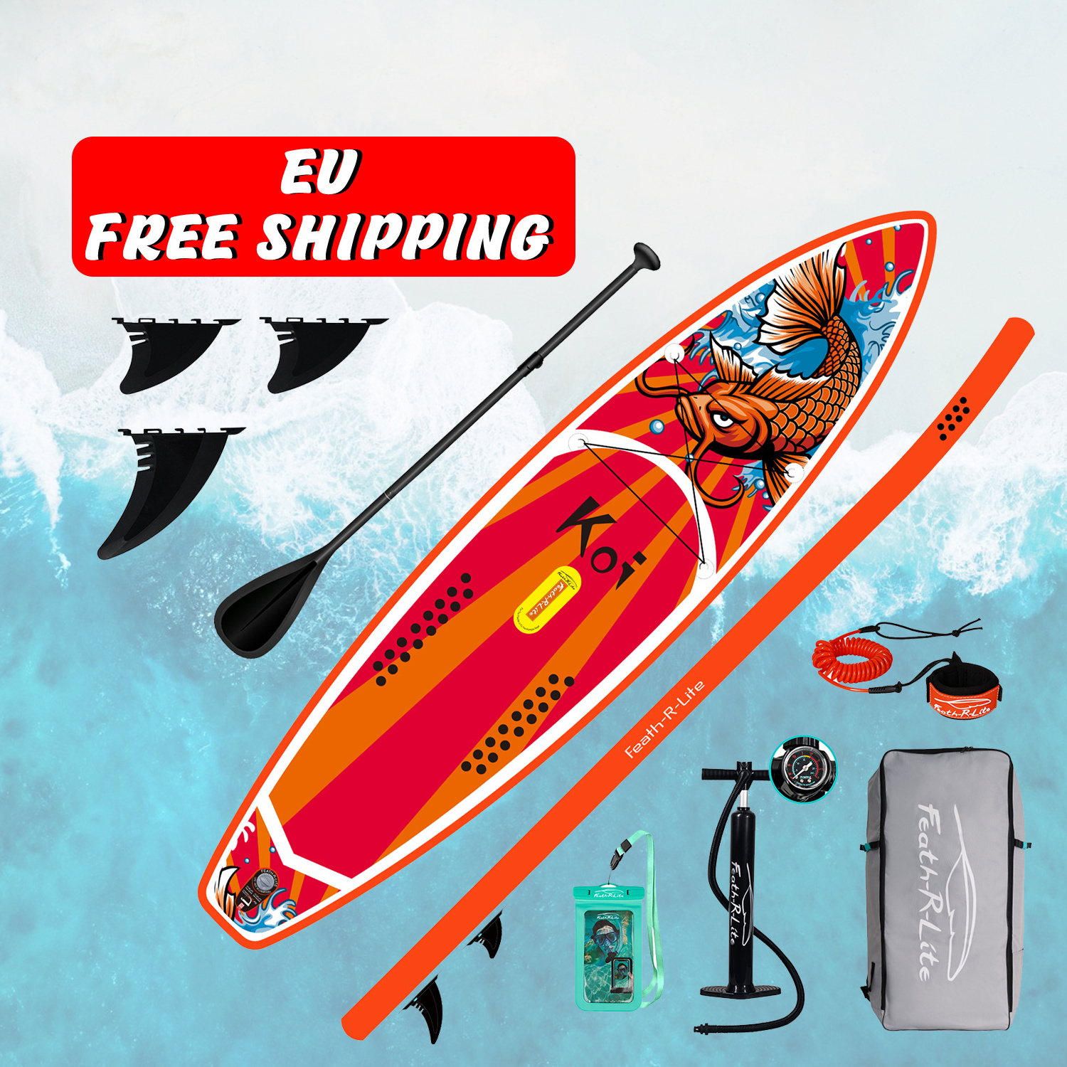 Europe Free Shipping Dropshipping Factory Supply Funwater wholesale paddle board waterplay surfing windsurf sup inflatable isup