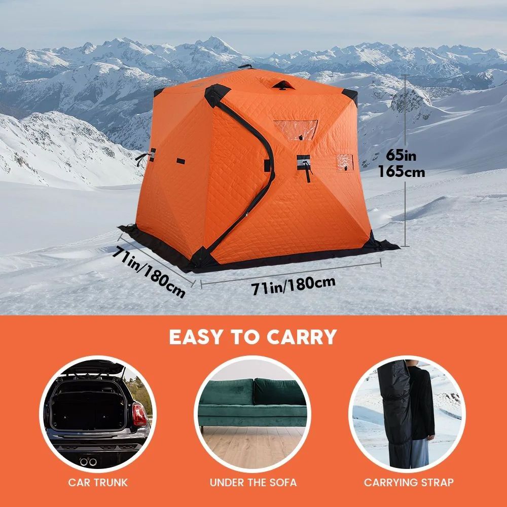 BSCI Factory OEM Wholesale Custom CE inflatable ice fishing tent carp fishing bivvy waterproof 6sides pop up ice fishing tent