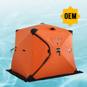 BSCI Factory OEM Wholesale Custom CE inflatable ice fishing tent carp fishing bivvy waterproof 6sides pop up ice fishing tent