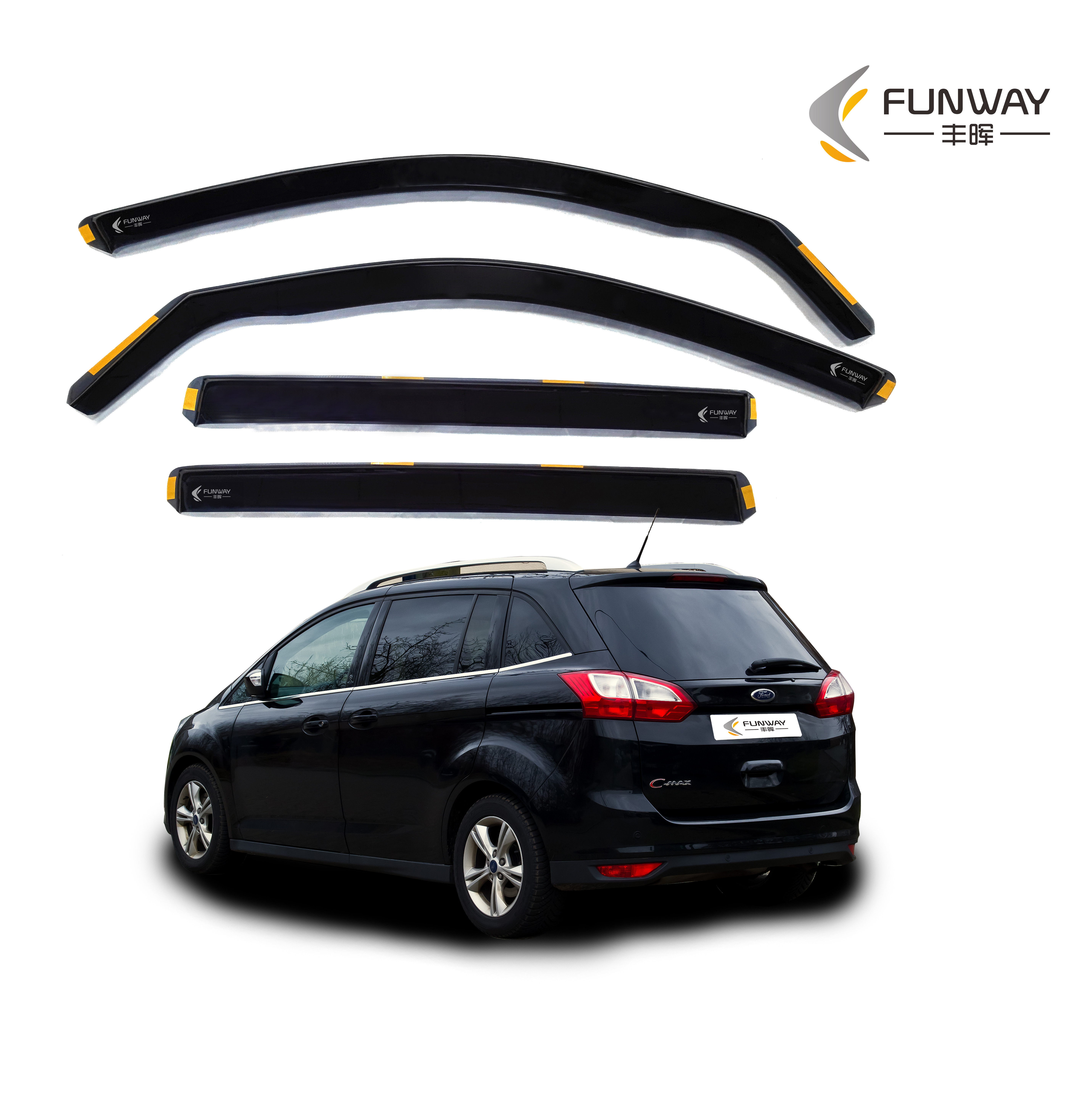 High Quality Car Door Rain Guard For FORD GRAND C-MAX 2011-2019 5 Door MPV Window Visor