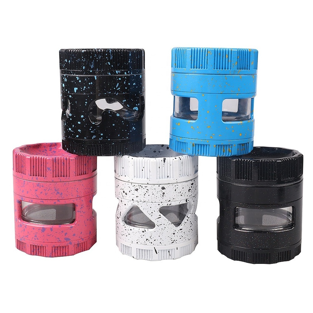 New Arrival Ceramic Tobacco Crusher Herb Grinder Portable 63mm 4 Layer Aluminium Alloy Herb Grinder