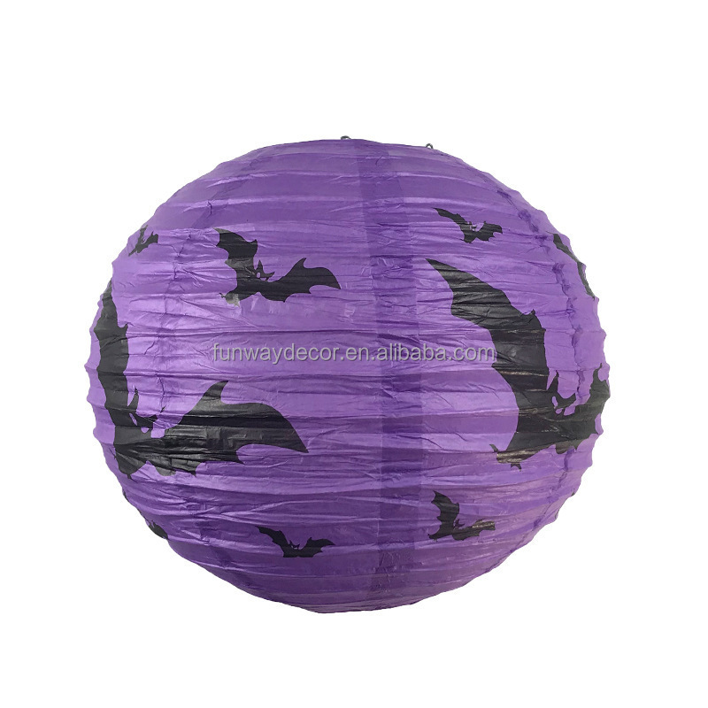 Halloween  Decoration Paper Lanterns Pumpkin Skeleton Witch Bat Hanging Lanterns for Halloween Party Decoration