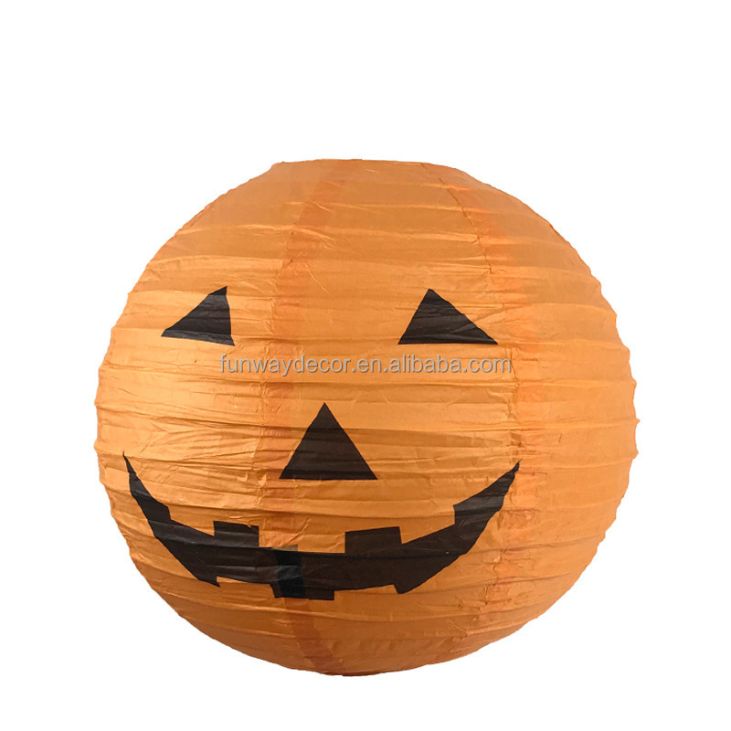 Halloween  Decoration Paper Lanterns Pumpkin Skeleton Witch Bat Hanging Lanterns for Halloween Party Decoration