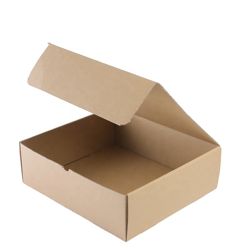 Plain Kraft Tuck Top Folding Corrugated Cardboard Postal Box Ecommerce Mailer Box