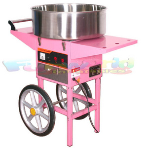 Commercial grade electric candy floss maker cotton candy machine with cart