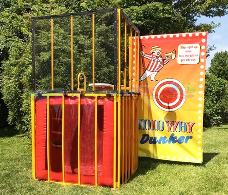 Outdoor portable easy safe dunker dunking booth machine inflatable kids dunk tank games